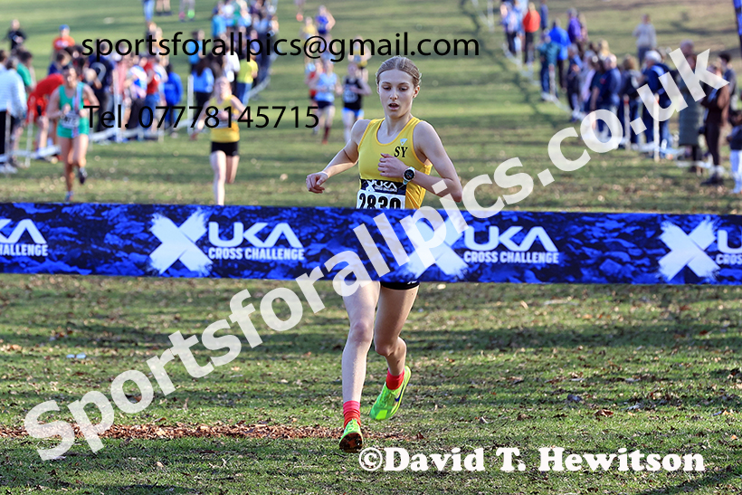 Girls under-15s 2025 UK CAU Inter Counties Cross Country Champs., Wollaton Park, Nottingham. Photo: David T. Hewitson/Sports for All Pics